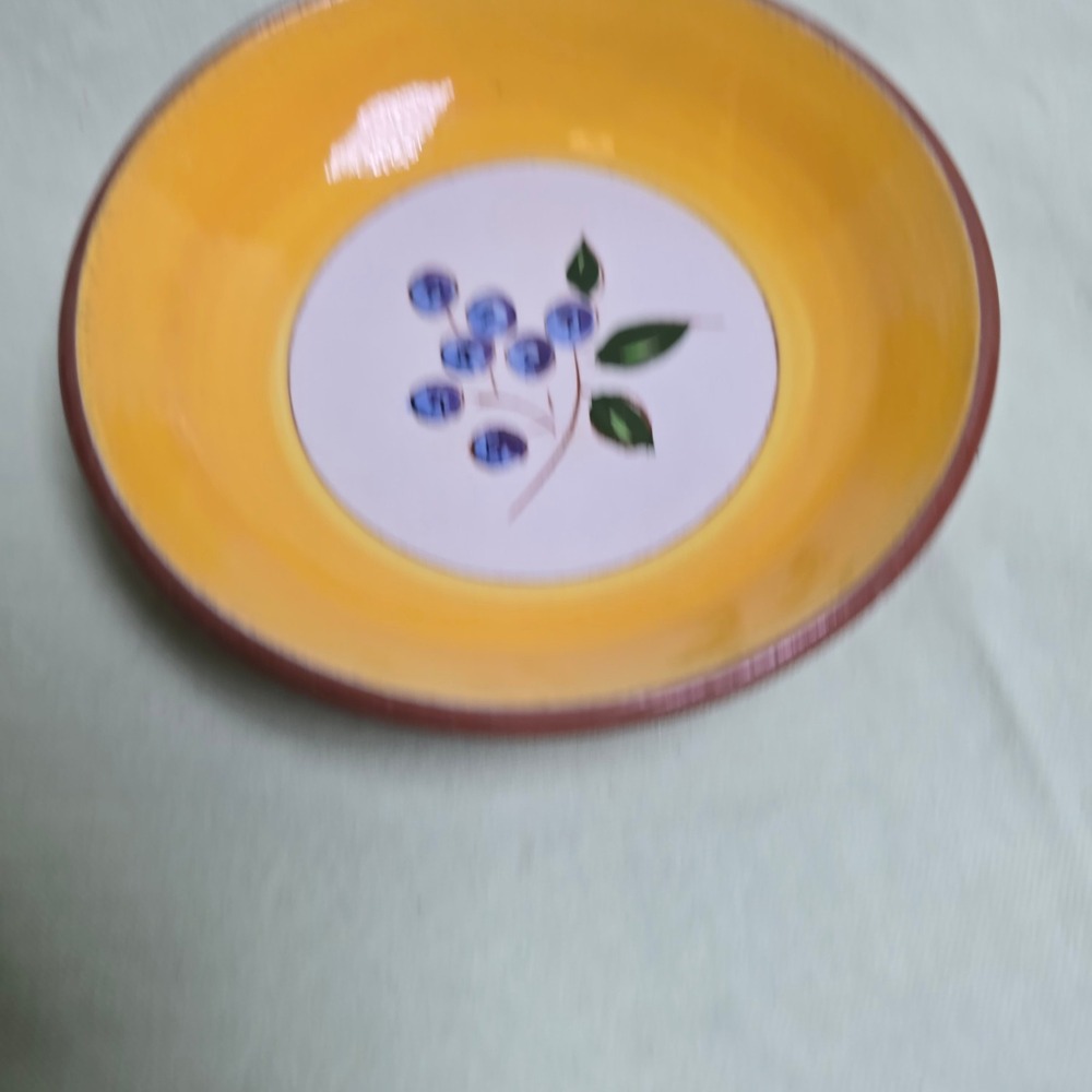 Stangl Pottery Blueberry‎ Fruit Bowl Hand Painted Trenton NJ Decorative Plate - Picture 2 of 7